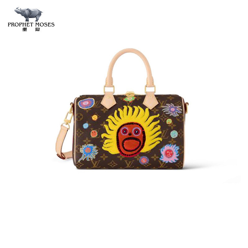 Ink Rhino Louis Vuitton/Louis Vuitton 2023 New Women's Bag Sun Pattern SPEEDY 25 Handbag Shoulder Backpack M46426
