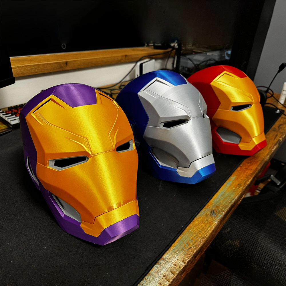 [ รุ ่ นการพิมพ ์ 3D ] หมวกกันน ็ อค Iron Man MARK46 1 คอสเพลย ์ ที ่ วางจําหน ่ ายแม ่ เหล ็ กแบบสวมใส ่ ได ้