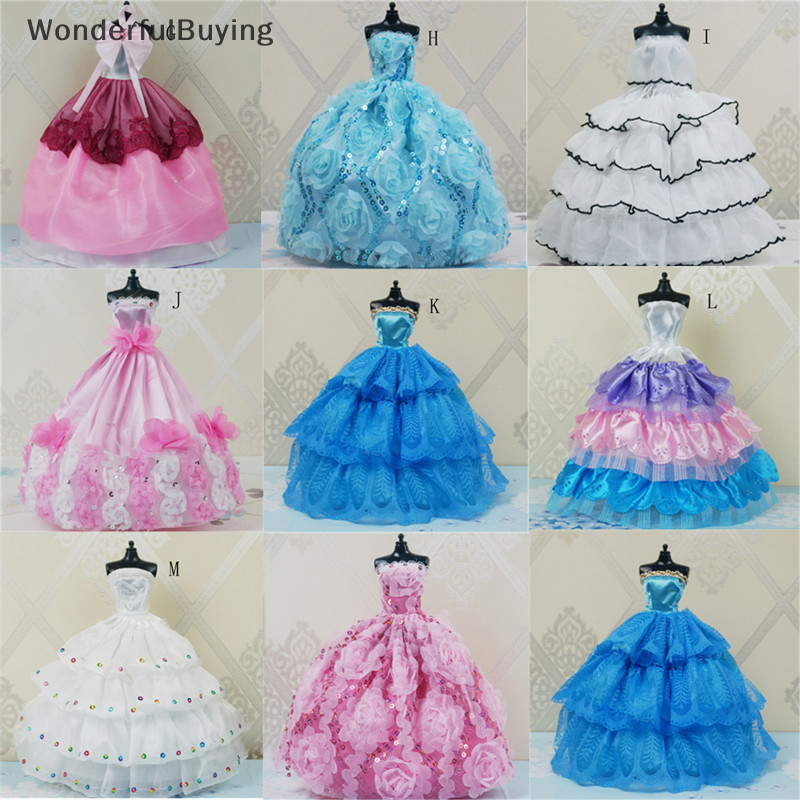 Wbth Handmade Princess งานแต ่ งงานชุดเสื ้ อผ ้ าชุดสําหรับตุ ๊ กตาของขวัญ Vary