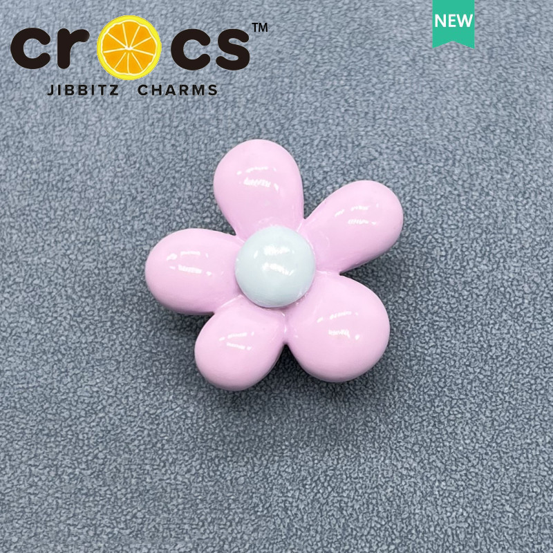 JIBBITZ cross charms ตัวติดรองเท้า ดอกไม้3Dสีสัน ตัวติดรองเท้า cross