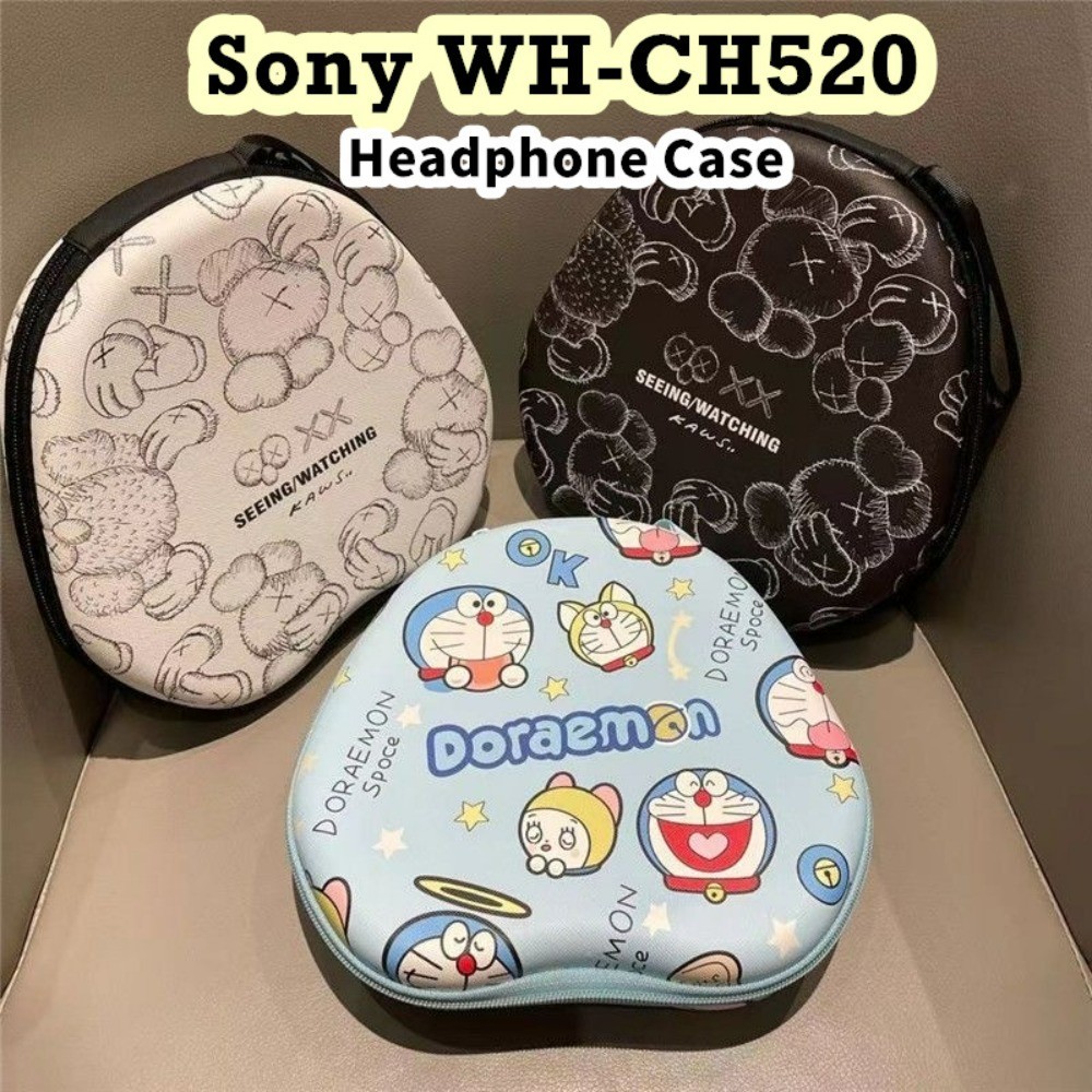 【Trend Front 】 สําหรับ Sony WH-CH520 เคสหูฟังการ ์ ตูนที ่ เรียบง ่ ายชุดหูฟังหูฟังถุงเก ็ บเคสกล ่ อง