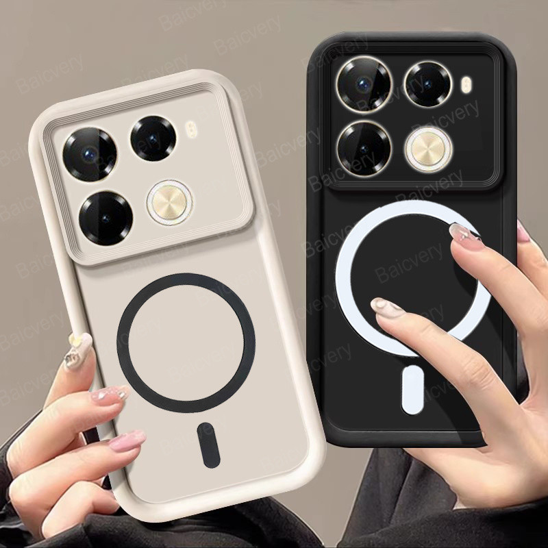 Infinix Note 40 Pro+ 5G X6851B X6850 Note 40 5G X6852 X6851 X6853Y Casing Phone Case Cover Shell Bumper Camera Lens Protect Support Magnetic Wireless Charger Sticker