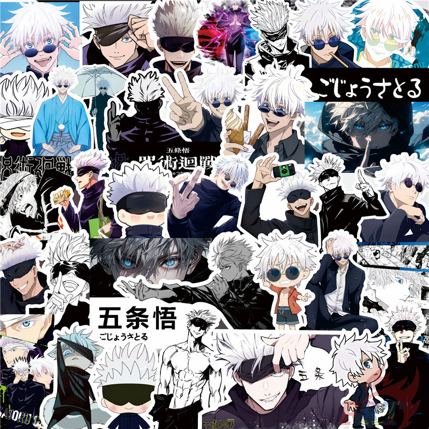 72ชิ้น/เซ็ต ❉ ศิลปป้องกันตัวแบบหนึ่ง ไคเซ็น . สติ๊กเกอร์ Satoru Gojo ❉ สติ๊กเกอร์แฟชั่น DIY Doodle Decals