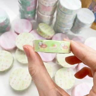 Steve 3m ความงามความอิ ่ มตัวต ่ ํา Panda Frosted Fine Glitter เทปดิจิตอลดาว Journal Deco สติกเกอร ์