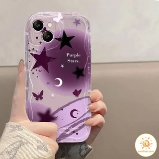 [ส่วนลด]เคสโทรศัพท์มือถือท้องฟ้าเต็มไปด้วยดวงดาวสีม่วง เข้ากันได้กับ iPhone 11 iPhone12 13 14 ProMAX X XS XR XS 7 8 Plus