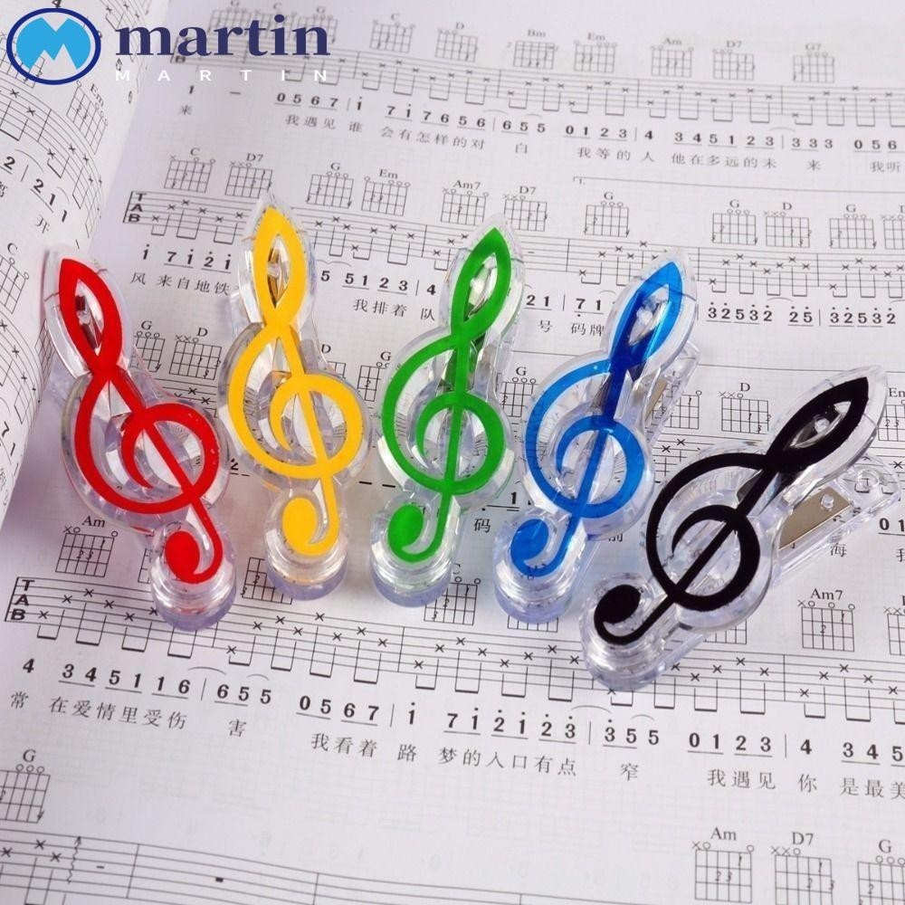 Martin Music Score Clip, Book Clip Paper Clip Musical Book Note Clip, Musical Accessories Sheet Clip Funny Colorful Music Stand