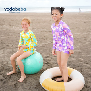 ชุดว่ายน้ำเด็กผู้หญิงแบบใหม่ปี2024ฤดูร้อนชุดว่ายน้ำวันพีซแขน…