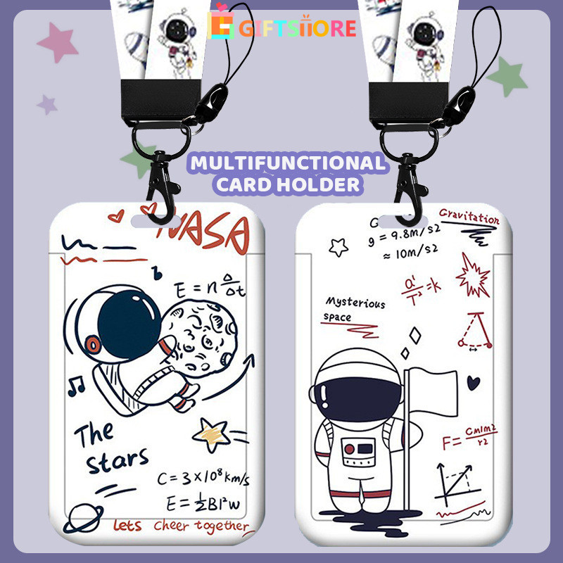 Gantungan ป ้ ายชื ่ อ ID Card holder Hanger/Astronaut Name Card Hanger/ID Card Strap/ID Card holder Hanging Neck-GS