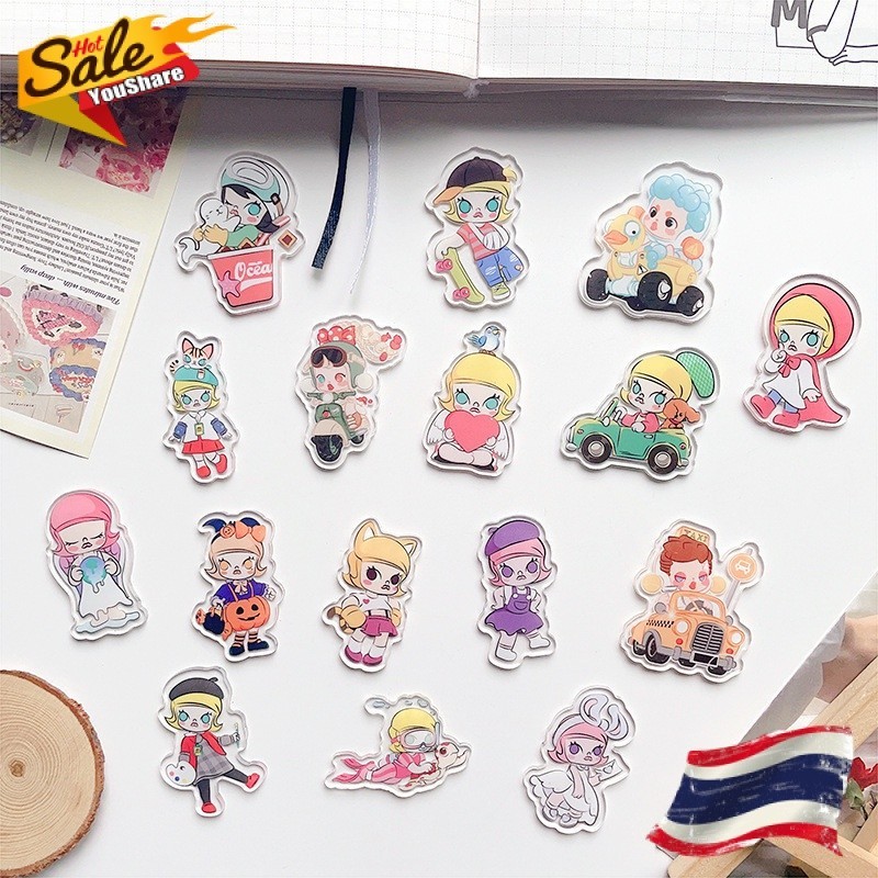 เข็มกลัดลาบูบู น่ารัก ตรา กระเป๋านักเรียน เข็มกลัดตกแต่งเสื้อผ้า ของขวัญนักเรียน Popmart Labubu