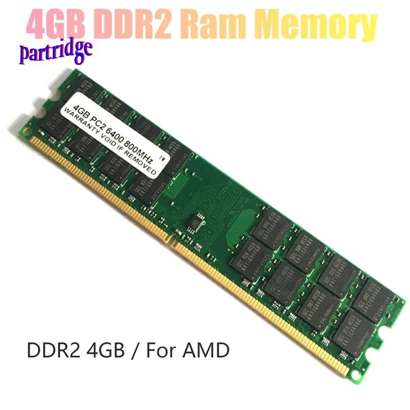 【partridge】4GB DDR2 Ram หน ่ วยความจํา 800Mhz 1.8V PC2 6400 DIMM 240 Pins สําหรับ AMD เมนบอร ์ ดหน ่ วยความจํา Ram