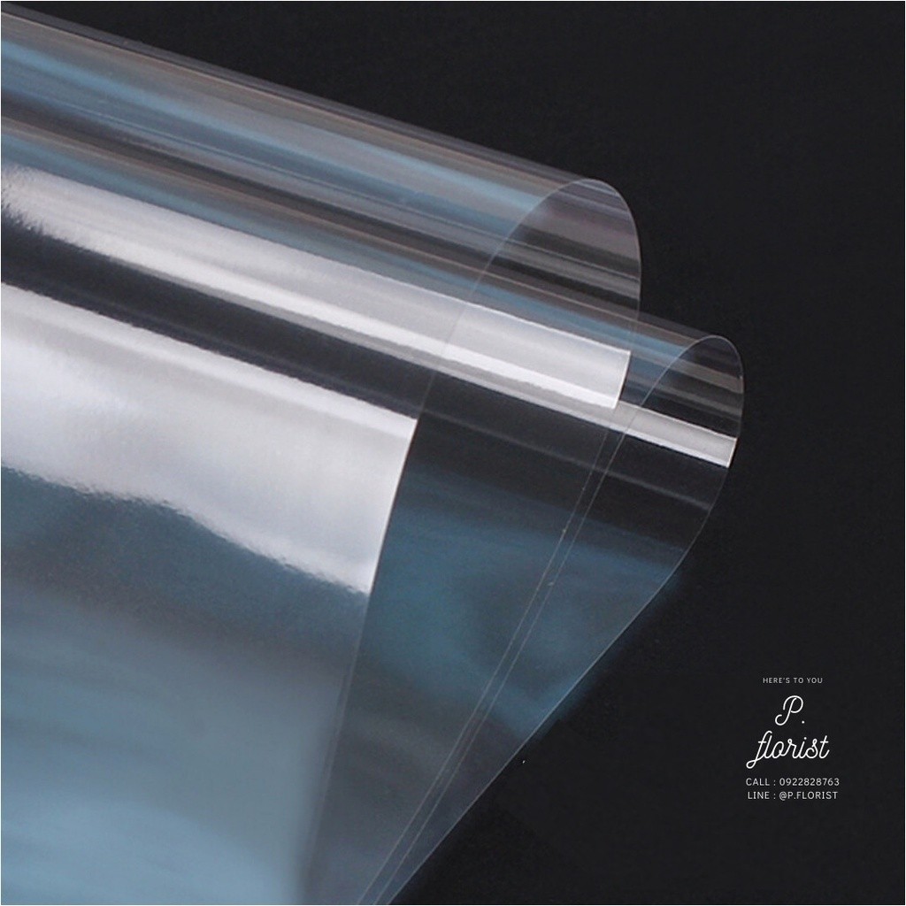 แผ่นใสพลาสติกห่อดอกไม้ พลาสติกห่อดอกไม้ OPP แผ่นพลาสติก แผ่นห่อดอกไม้ กระดาษห่อช่อดอกไม้ DIY - รูปที่ 2
