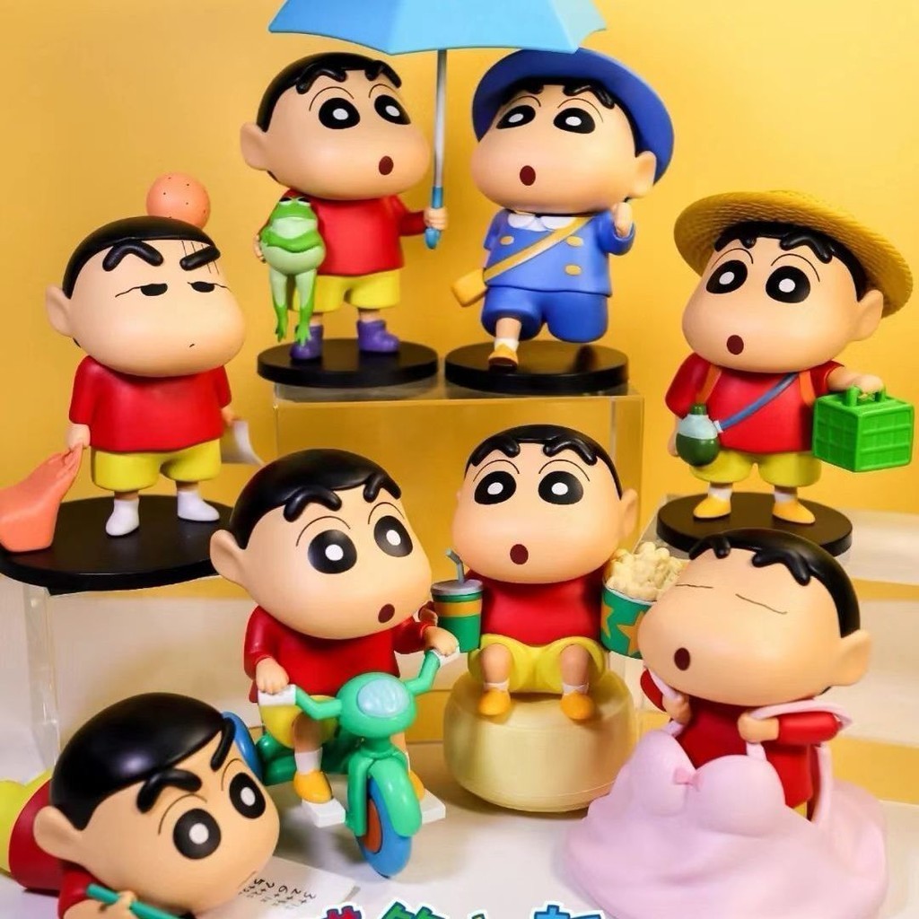 Crayon Shin-Chan Mystery Box สินค ้ ารายวันตุ ๊ กตาของเล ่ นอินเทรนด ์ เดสก ์ ท ็ อปตกแต ่ งของขวัญวันเกิด