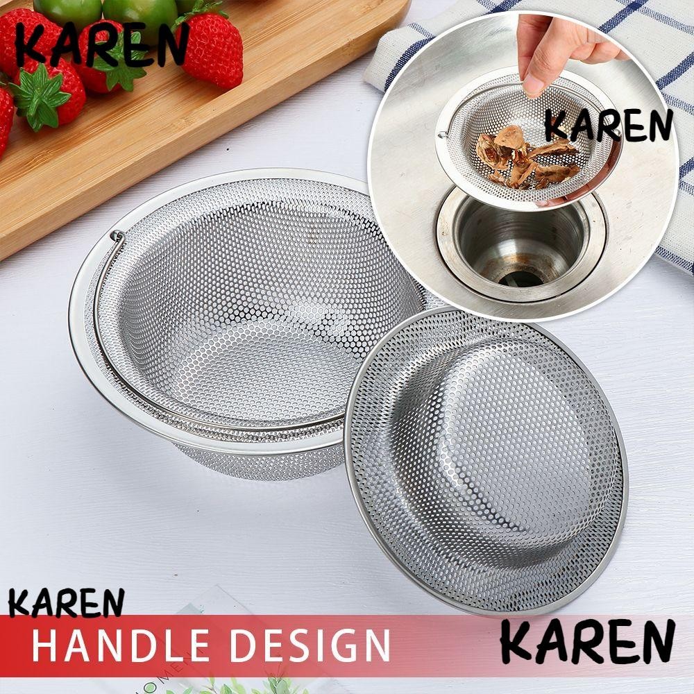 Karen อ ่ างล ้ างจานกรองห ้ องน ้ ําอัพเกรดสแตนเลสตาข ่ ายทําความสะอาดอ ่ างล ้ างจานปลั ๊ กอาหารผม Stopper