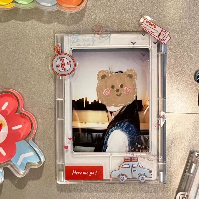 [แม่เหล็กโพลารอยด์ 10 ซม.กรอบรูป] ความคิดสร้างสรรค์ ผู้มีอิทธิพล อิน สไตล์ภาพ 10 ซม. การ์ดรูปถ่ายคงที่ตู้เย็นสติกเกอร์กรอบรูป