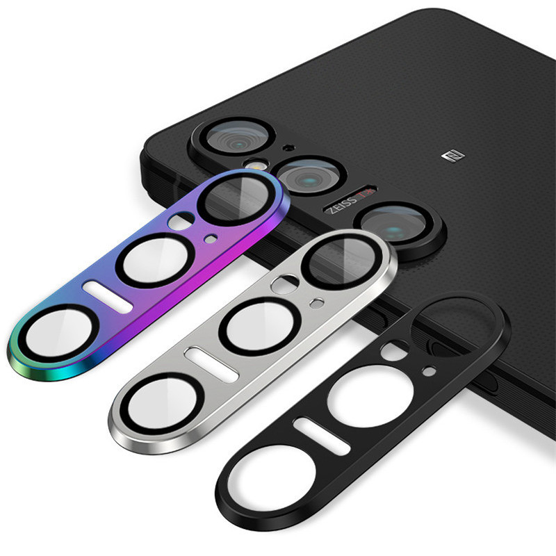 สําหรับ Sony Xperia 1 VI กล้องหรูหราวงกลมเลนส์โลหะพร้อมฟิล์ม Anti-scrached ป้องกันแหวน Guard Protector