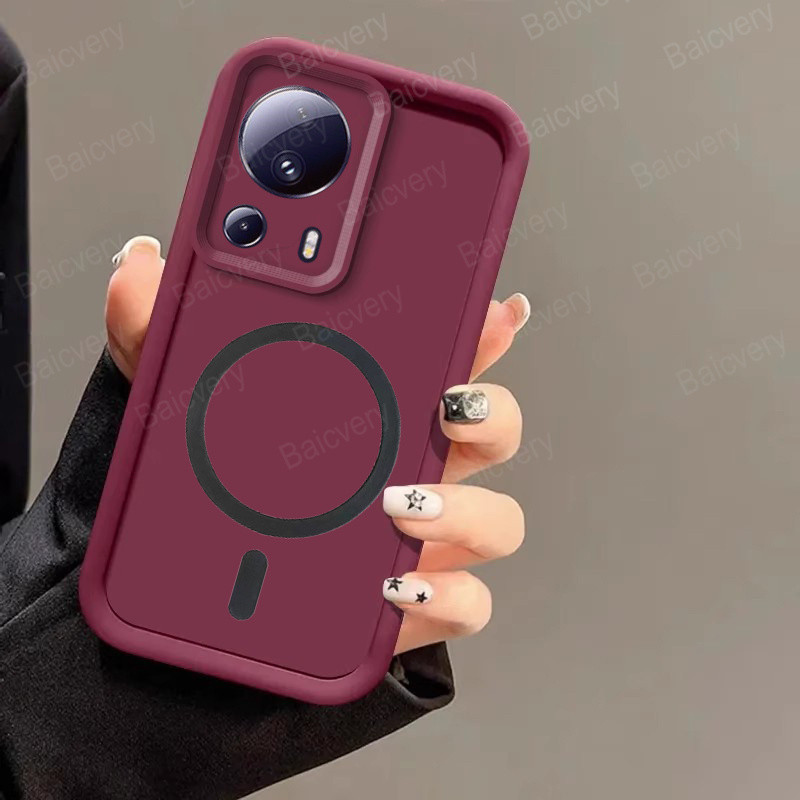 Xiaomi CIVI 2 / Xiaomi Mi 13 Lite เคสซิลิโคน TPU สีสันสดใสปลอกป ้ องกันกันกระแทกรองรับการชาร ์ จไร ้ สายแม ่ เหล ็ ก