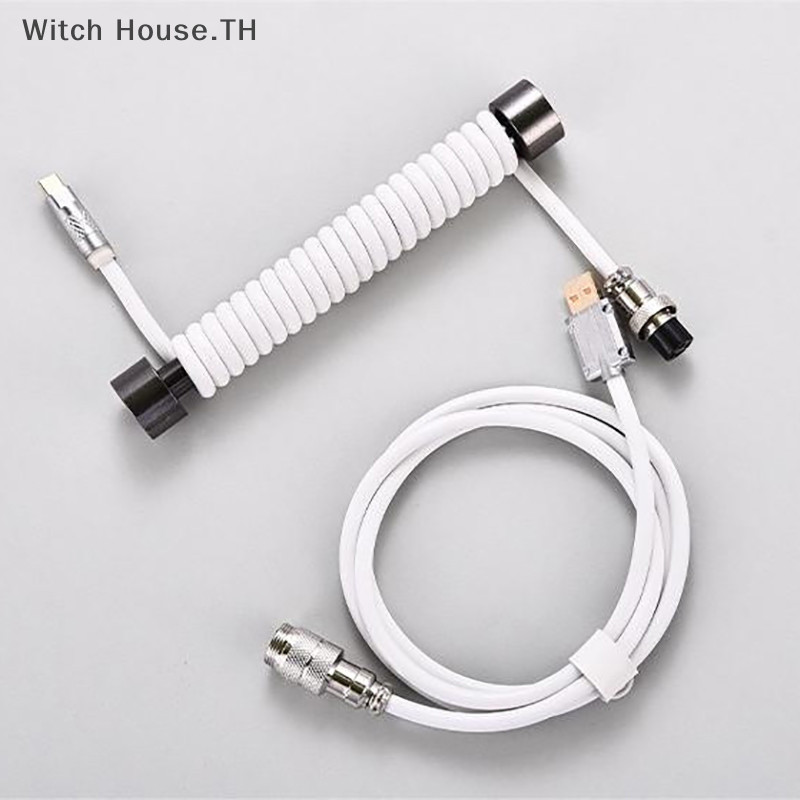[ Pretty ] Coiled Keyboard Cable Protection Rod Coiled Keyboard Cable Weight Rod Reel Stick Cable Or