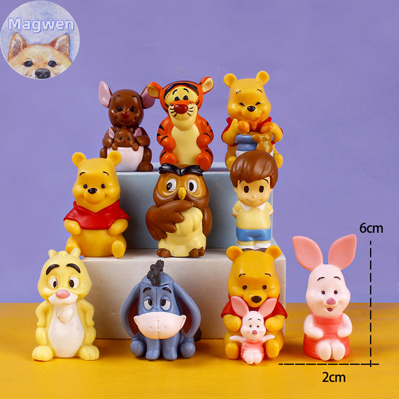 Magwen 10 ชิ ้ น Disney อะนิเมะรูป Winnie The Pooh Tigger Piglet วันเกิดเค ้ กตกแต ่ ง TH