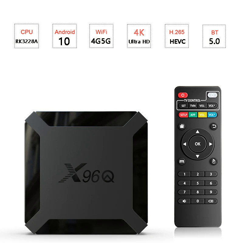 X96q TV Android 10 2GB 16GB All winner H313 quad core HD 4K WiFi 4G 5G set-top box BT 5.0 เครื่องเล่