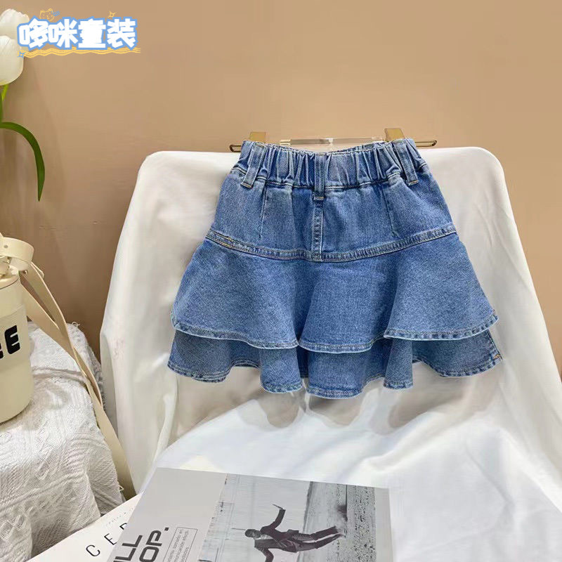 สาวกระโปรงยีนส์ฤดูใบไม้ผลิฤดูร้อนผลิตภัณฑ์ใหม่เวอร์ชั่นเกาหลีเด็กกางเกงยีนส์ - รูปที่ 3