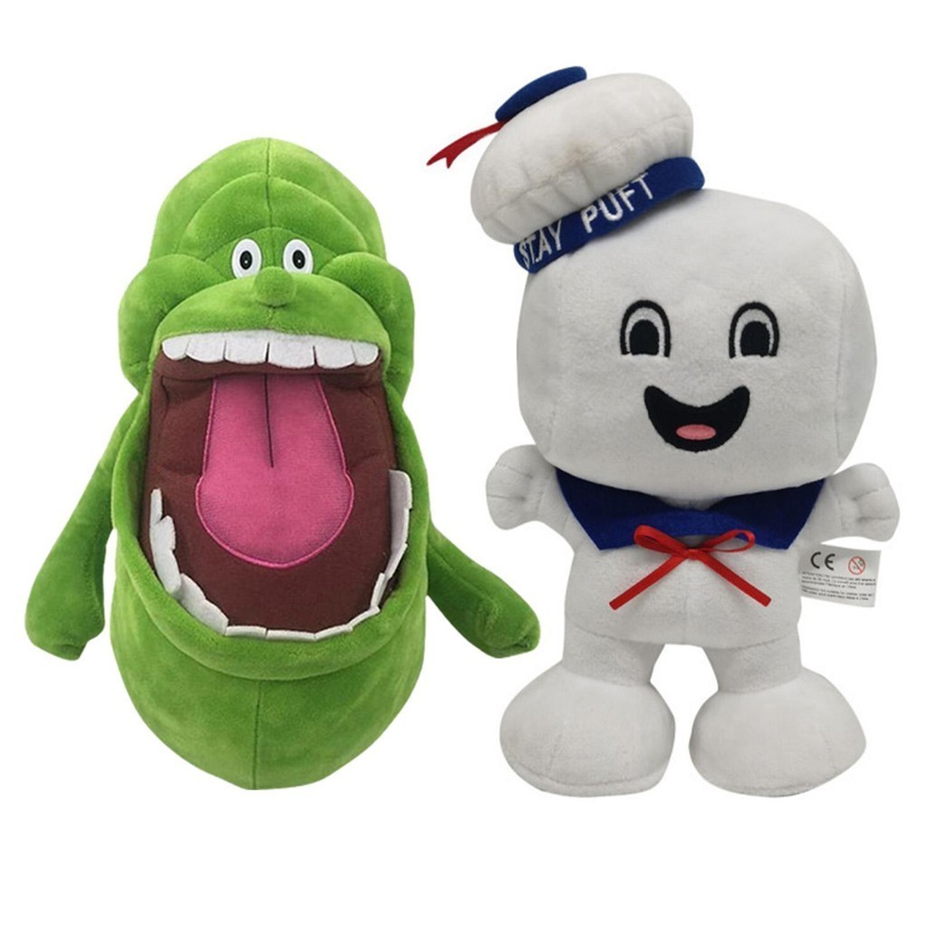 Ghostbusters ตุ๊กตาของเล่นการ์ตูน Slimer ตัวอักษร Plushie ภาพยนตร์อุปกรณ์ต่อพ่วงของขวัญวันเกิดสําหรับเด็ก mueadegth