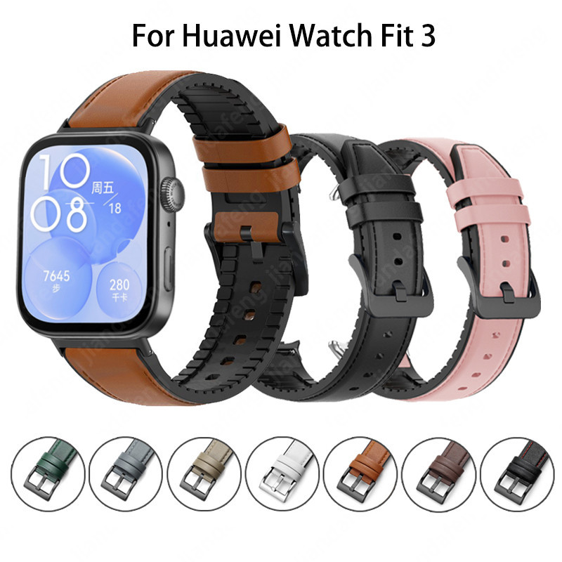 สายหนังซิลิโคนสําหรับ Huawei Watch Fit 3 2