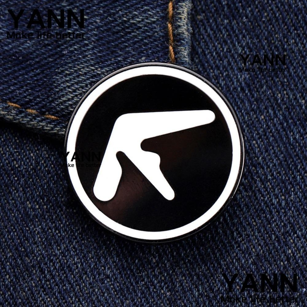 Yann1 Aphex Twin Logo Pin, Mini Copper Music Band Badge, Memorable Clothes Accessories