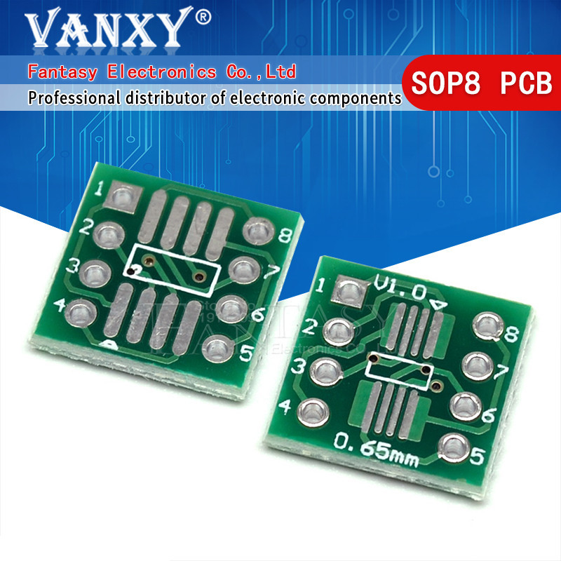 20pcs TSSOP8 SSOP8 SOP8 ถึง DIP8 PCB SOP-8 SOP Transfer Board DIP Pin Board Pitch Adapter อิเล็กทรอนิกส์ส่วนประกอบ