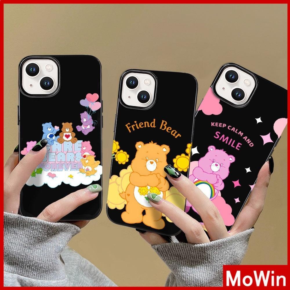 Mowin - เข้ากันได้สำหรับ 15 เคสไอโฟน11 เคส iphone 11 สำหรับ 14 Pro Max เคส iPhone สีดำสีชมพูเคลือบเง