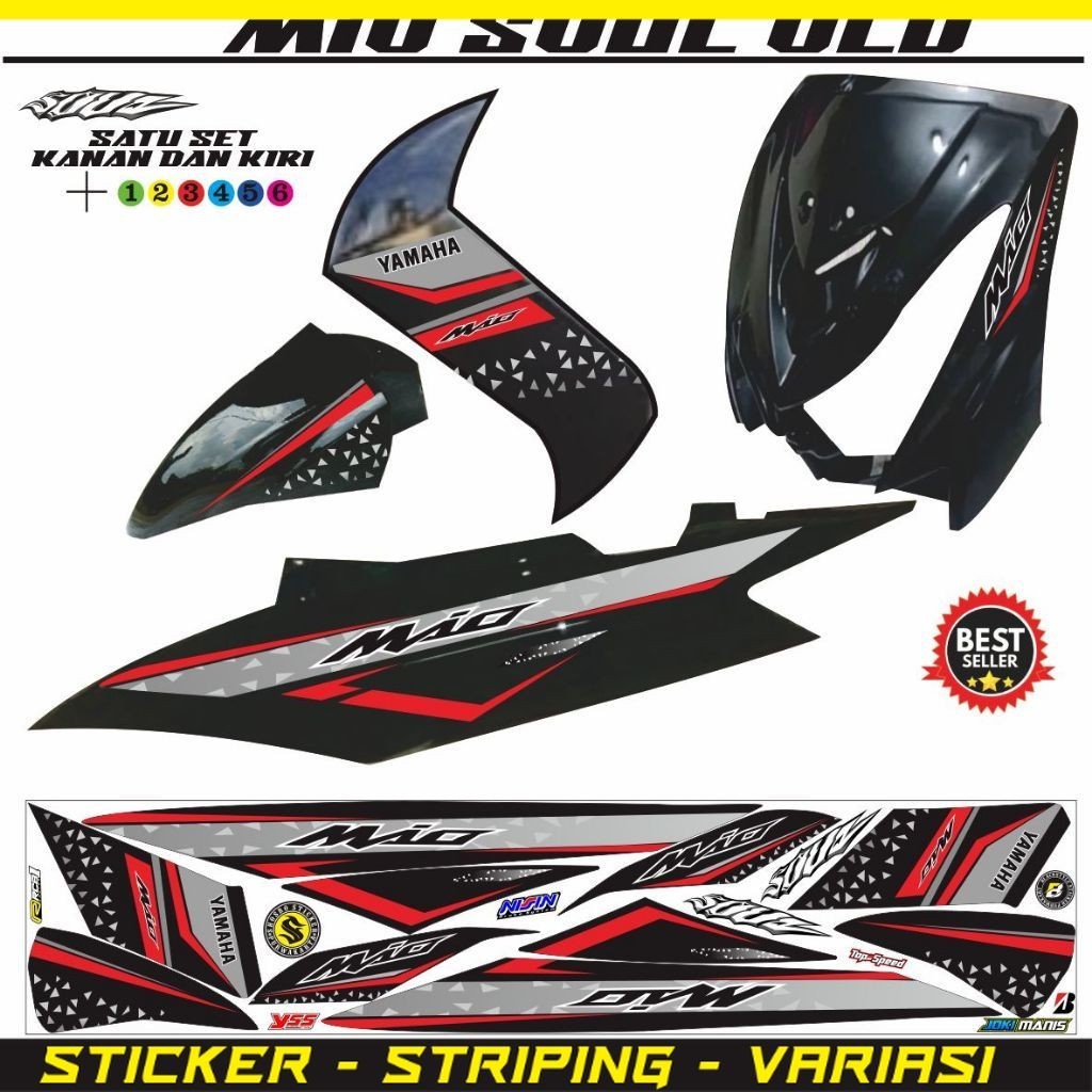 MIO SOUL KARBU สติ๊กเกอร์ / STRIPING / MIO SOUL OLD MOTORCYCLE STICKERS MIO SOUL OLD STICKER VARIATI