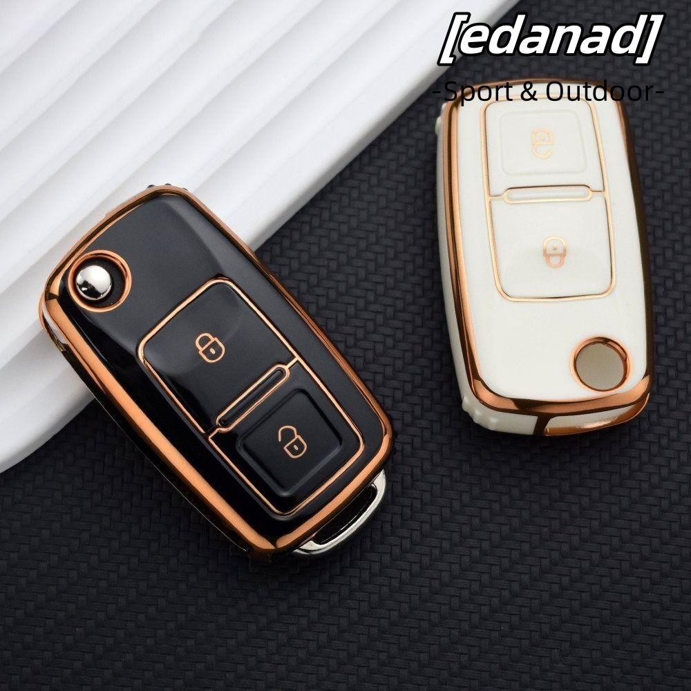 Edanad Remote Key , Key Protector TPU กุญแจรถ, Full Protection Skin Holder Shell สําหรับ VW/Volkswagen /MK4/Bora/Golf 4 5 6/Jetta/Passat/Polo/Bora รถอุปกรณ์เสริม