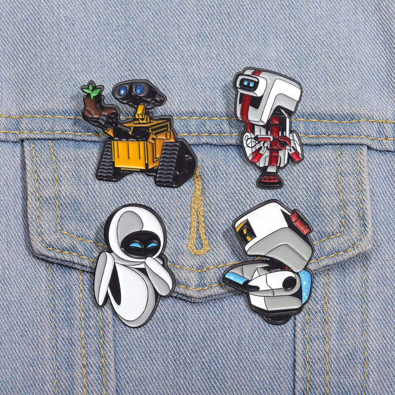 Creative หุ ่ นยนต ์ Pins เข ็ มกลัดการ ์ ตูนตลกหุ ่ นยนต ์ เข ็ มกลัด Lapel ป ้ าย Pin เครื ่ องประดับของขวัญสําหรับเพื ่ อน