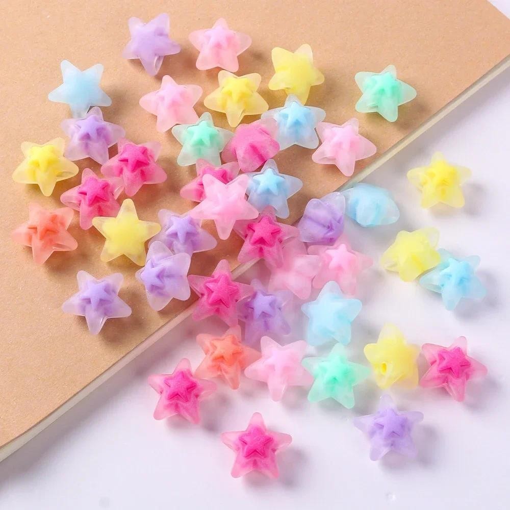 20 ชิ ้ น 16 มม.อะคริลิคห ้ าแฉก Star หลวม Spacer ลูกปัดสําหรับเครื ่ องประดับทํา DIY Handmade อุปกรณ ์ เสริม