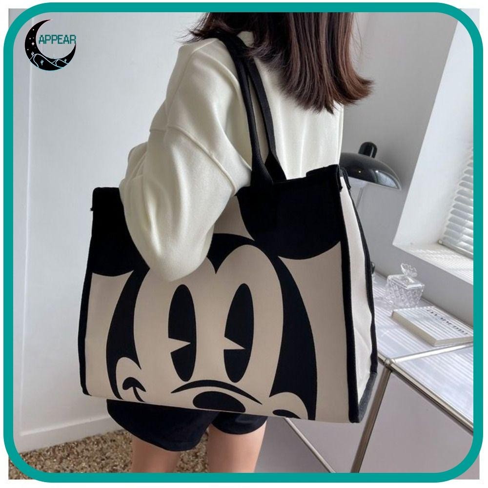 Appear Women Mummy Bag,กระเป๋าสะพายผ้าแคนวาสความจุขนาดใหญ่,กระเป๋าลายการ์ตูนแบบพกพา