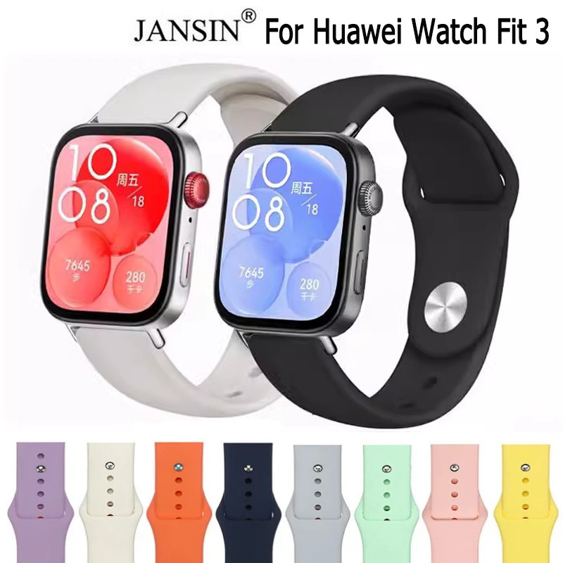 สายนาฬิกา Huawei Watch Fit 3 สายนาฬิกาข้อมือซิลิโคนสําหรับ huawei fit3 watch strap