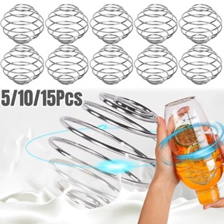 5/10/15ชิ้นมิลค์เชคโปรตีนปั่นลูก-สแตนเลสสปริงบอล-ลวดผสมปัดบอ…