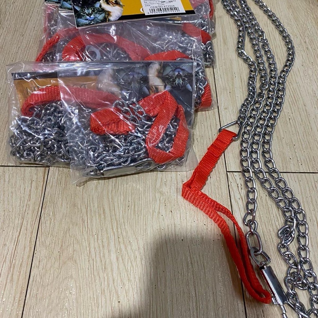 โซ่จูงสุนัขขนาดยาวสองเมตรขายยกโหล180฿มี12เส้น