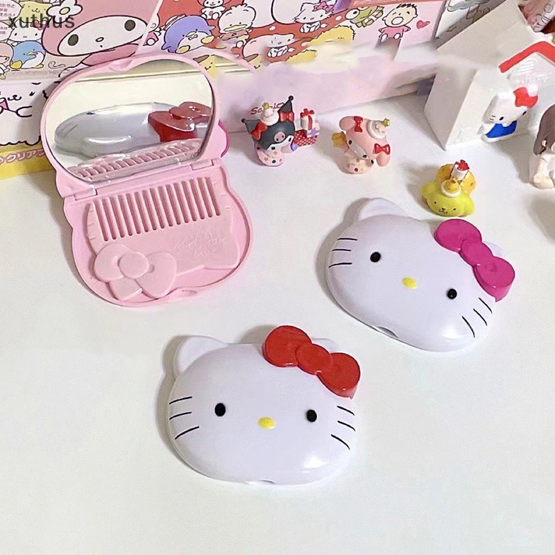 Xut แบบพกพา Sanrio Hello Kitty Kawaii พับหวี Travel ผมแปรงผมนวดเครื่องมือจัดแต่งทรงผม N