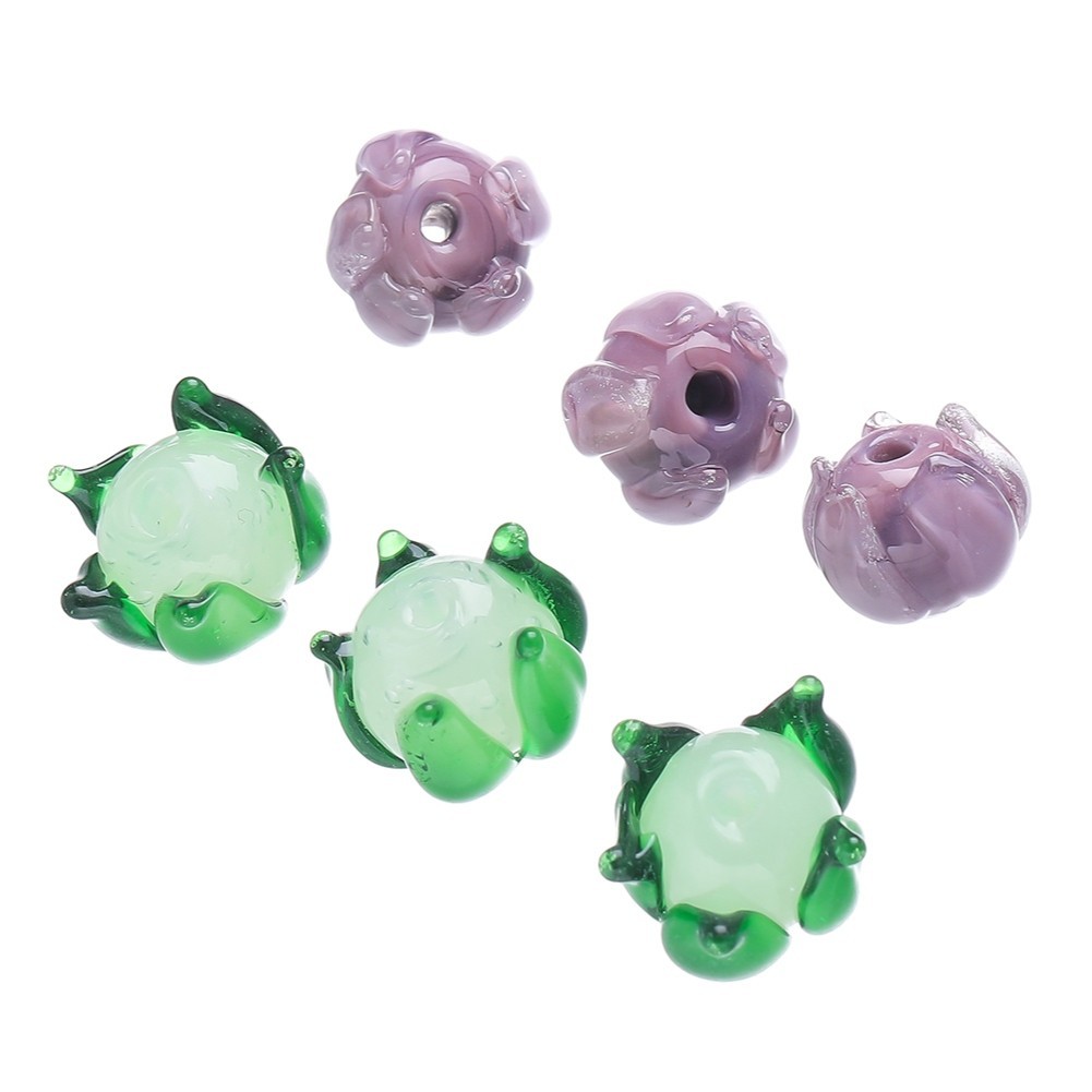 St. kunkka 2-10 ชิ้นลูกปัดดอกไม้แก้วประณีตดอกไม้รูปลูกปัดสําหรับ DIY Beading เครื่องประดับเครื่องประดับทํา — صورة 4