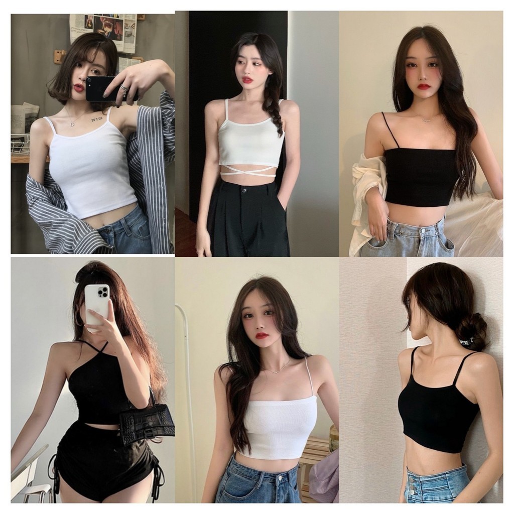 Glassy Sky พร้อมส่ง ราคาเดียวถูก คุณภาพดี สไตล์เกาหลี น่ารัก ใส่สบาย เสื้อกล้ามผู้หญิง (CC-33/XO-03/ZM-3/DW-02/YP-2)-H
