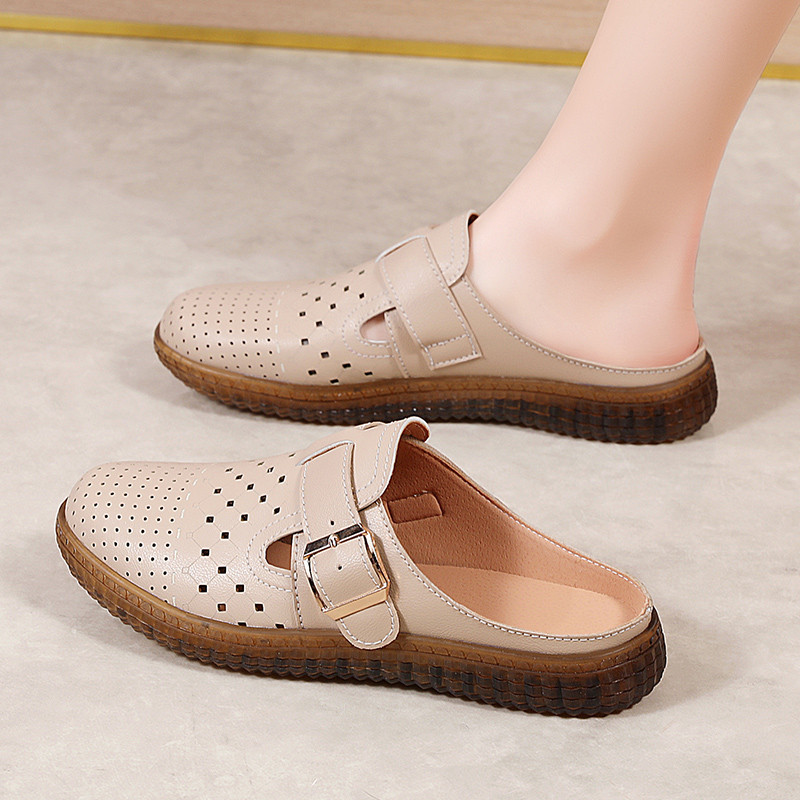 แฟชั่นเกาหลีตุ๊กตายางรองเท้า Loafer flats รองเท้าครึ่งสําหรับผู้หญิงคุณภาพสูงนําเข้าใหม่