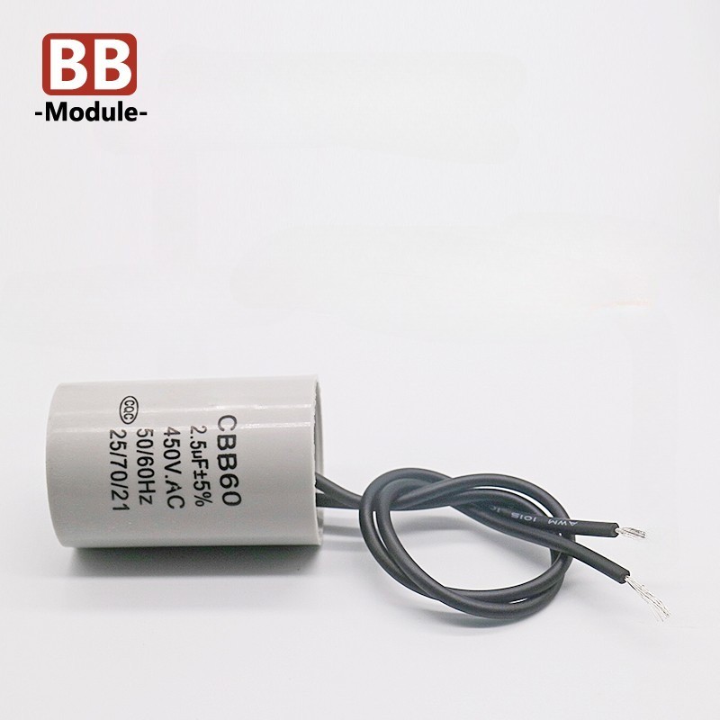 Cbb60 ตัวเก็บประจุสตาร์ท 1/1.5/2/2.5/3/3.5 UF 450VAC ตัวเก็บประจุ