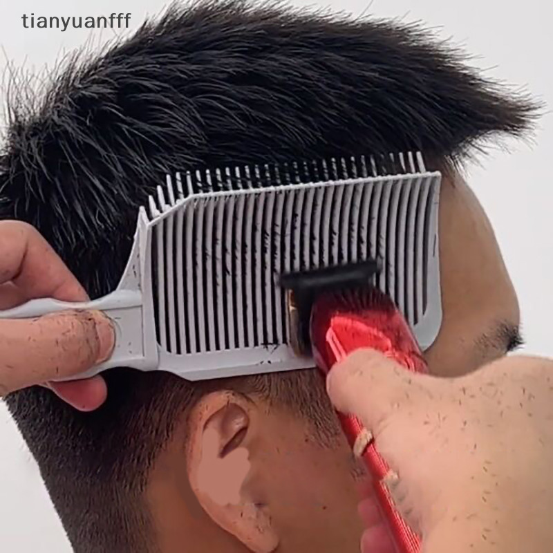 Tianyuanfff 1/5PCS ผู้ชายทนความร้อน Fade แปรง Salon จัดแต่งทรงผมเครื่องมือซีดจางหวี Professional ตัดผม Clipper ผสมผมแบน Cutg หวี Well