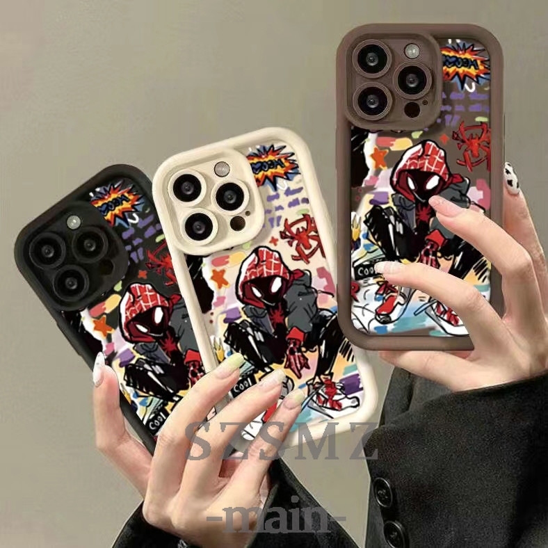 JG| เคส Vivo Y73 V19 V20 V21E V23 V23E V25 V25E V27 V27E V29 Lite V29E V30 Thickened Edge Non-Slip Cool Spider Man Graffiti Soft Phone Case
