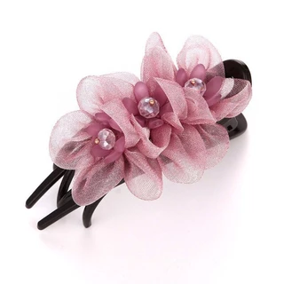 กิ๊บติดผมดอกไม้อารมณ์หรูหราแฟชั่นเกาหลี Duckbill Hairpin เครื่องประดับผมสําหรับผู้หญิง