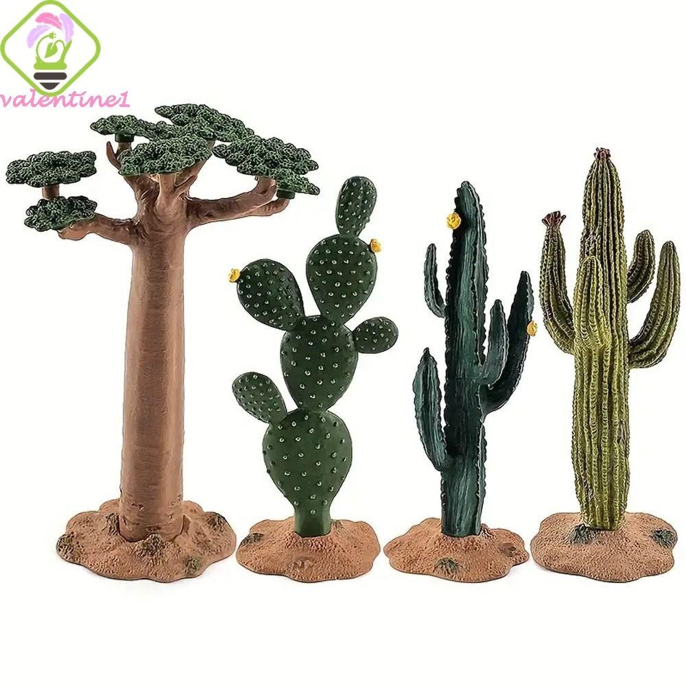 โมเดลต้นกระบองเพชรปลอม พลาสติก สีเขียว สําหรับตกแต่งสวน วันวาเลนไทน์ DIY