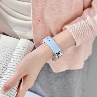 สายซิลิโคนสําหรับ เสี่ยวหมี่ ไมล์ วงดนตรี For Xiaomi Mi Band 10 9 8 7 6 5 4 3 สายนาฬิกาสําหรับ ไมล์ for band 10/9/8/7/5/6/4/3 แฟชั่นสีทึบสร้อยข้อมือนุ่มเปลี่ยนสายรัดข้อมือ