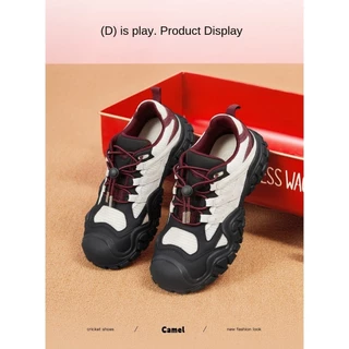 Camel รองเท้าผู้หญิงวิ่งเดินป่ากลางแจ้งรองเท้าพ่อหนา Soled กีฬาปีนเขา