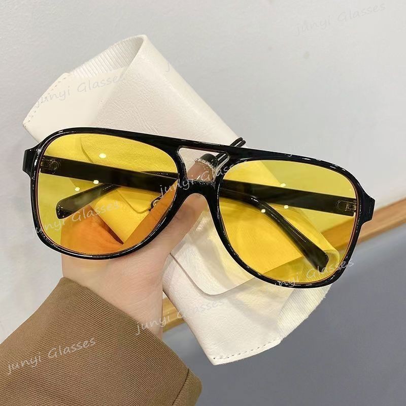 Retro สไตล์ Double Beam แว่นตากันแดดกรอบใหญ่สําหรับผู้หญิงผู้ชายรอบแฟชั่น Unisex แว่นตากันแดดกลางแจ้ง UV Resistance Shades สําหรับผู้หญิง Man ราคา ถูกที่สุด ดีลบีเคเค แกลเลอรีภาพที่ 6