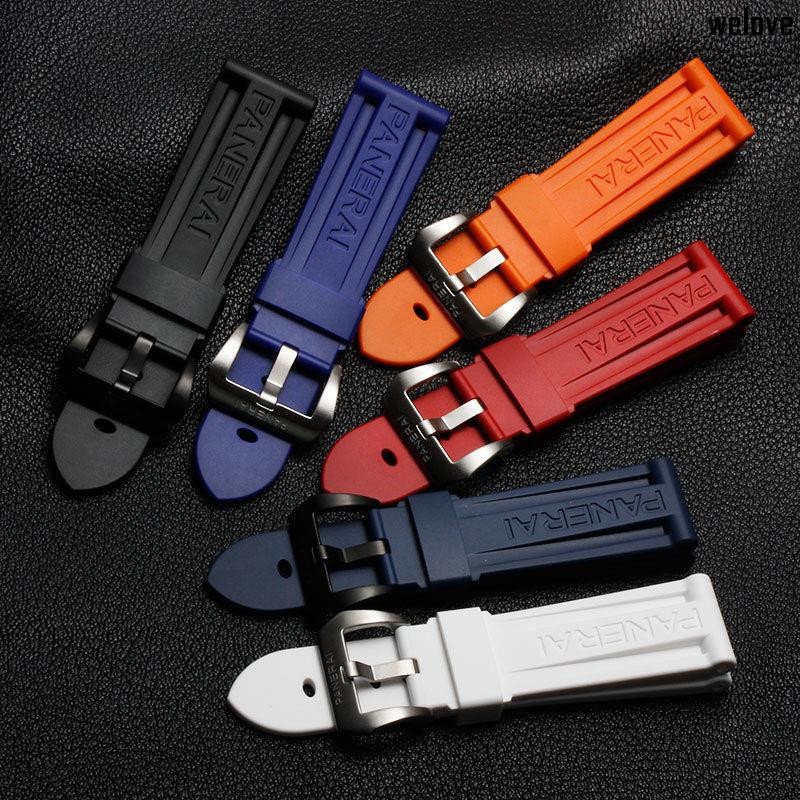 เหมาะสําหรับ Panerai สายนาฬิกายาง panerai441 111 Panerai สายซิลิโคน Pin Buckle สร้อยข้อมืออุปกรณ์เสร